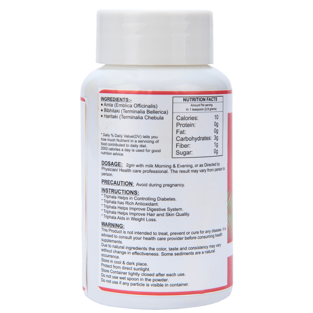 NOURISHWORLD | Triphala Churna 100gm | Helps Relieve Constipation | Quick Acidity & Gas Relief