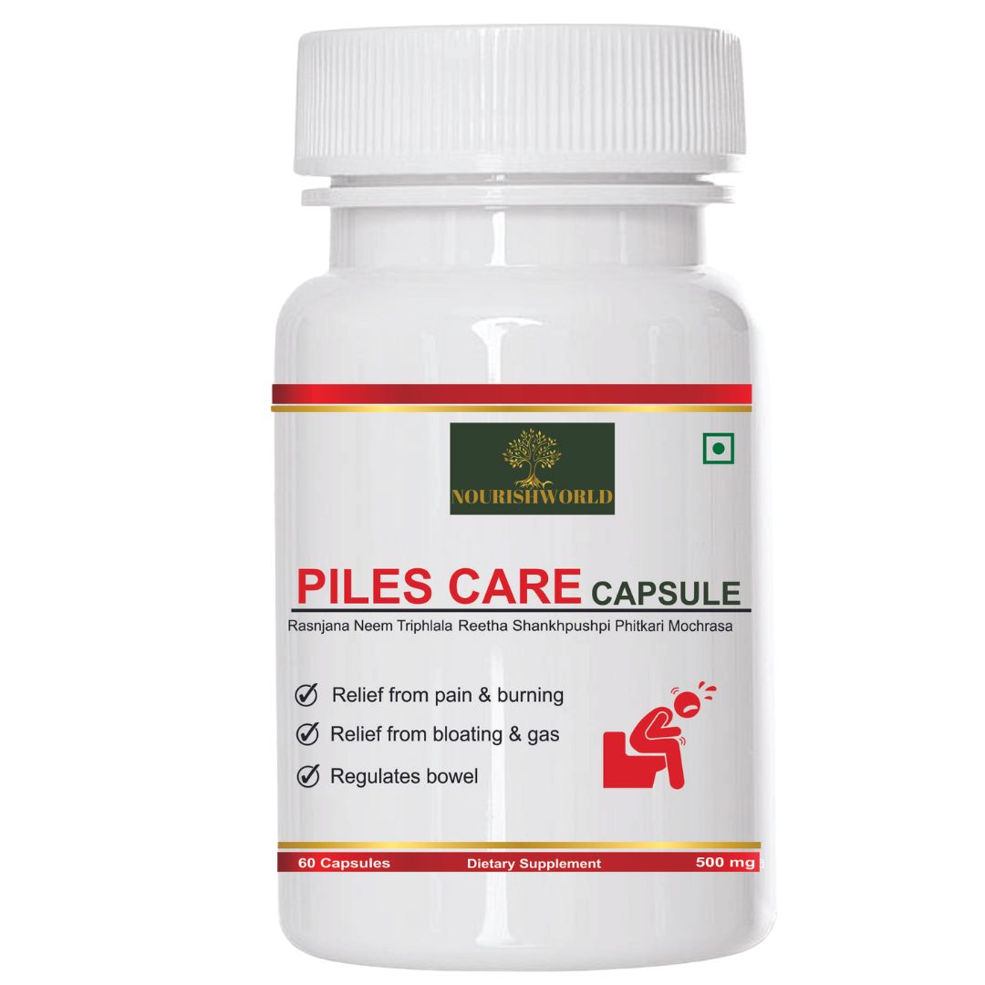 NOURISHWORLD | Piles Matrix Vein Restore Ayurvedic Supplement To Heal Ruptured Veins&Guide With Researched Diet Help Stop Bleeding ,Relieve Pain & Itching.