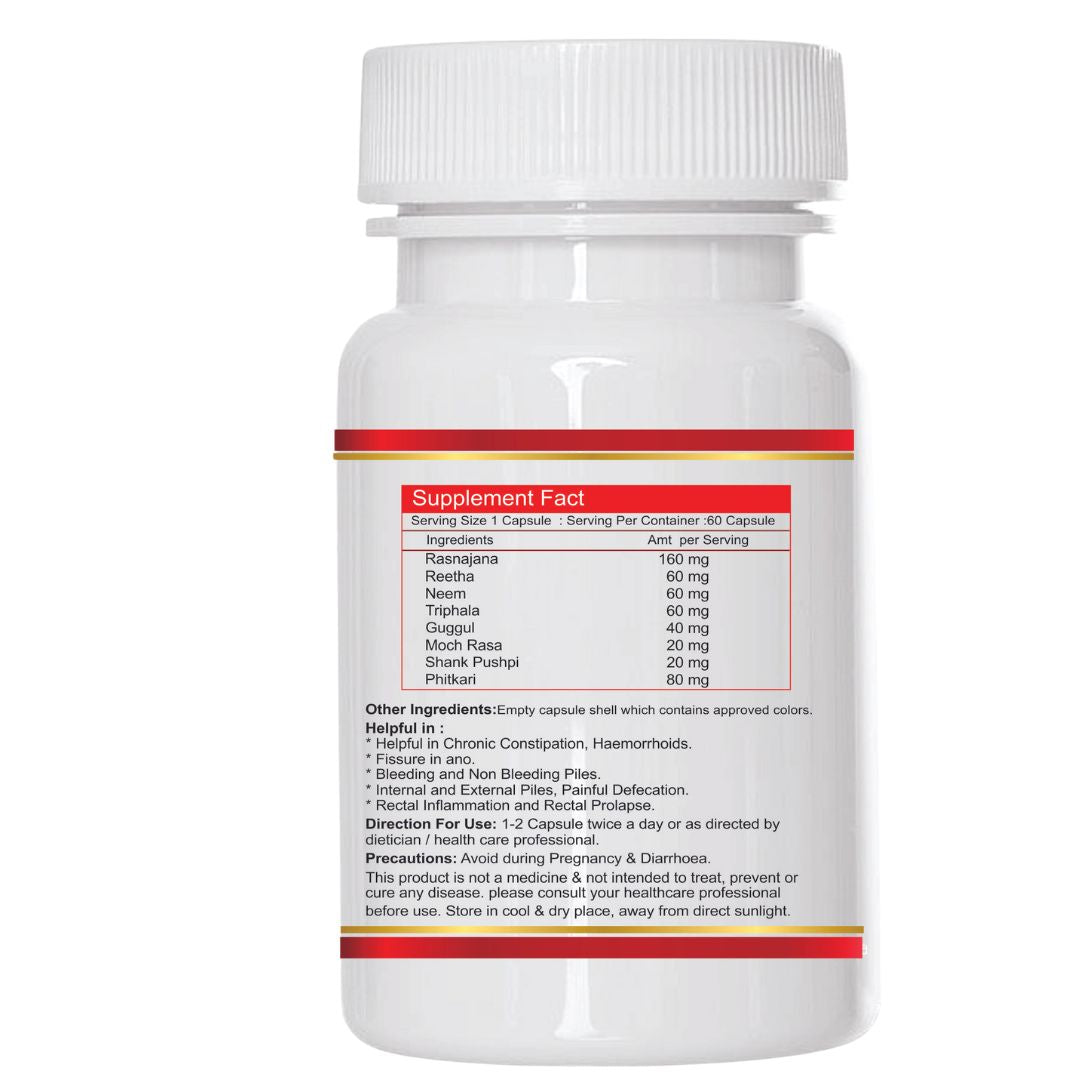 NOURISHWORLD | Piles Matrix Vein Restore Ayurvedic Supplement To Heal Ruptured Veins&Guide With Researched Diet Help Stop Bleeding ,Relieve Pain & Itching. Pack of 2