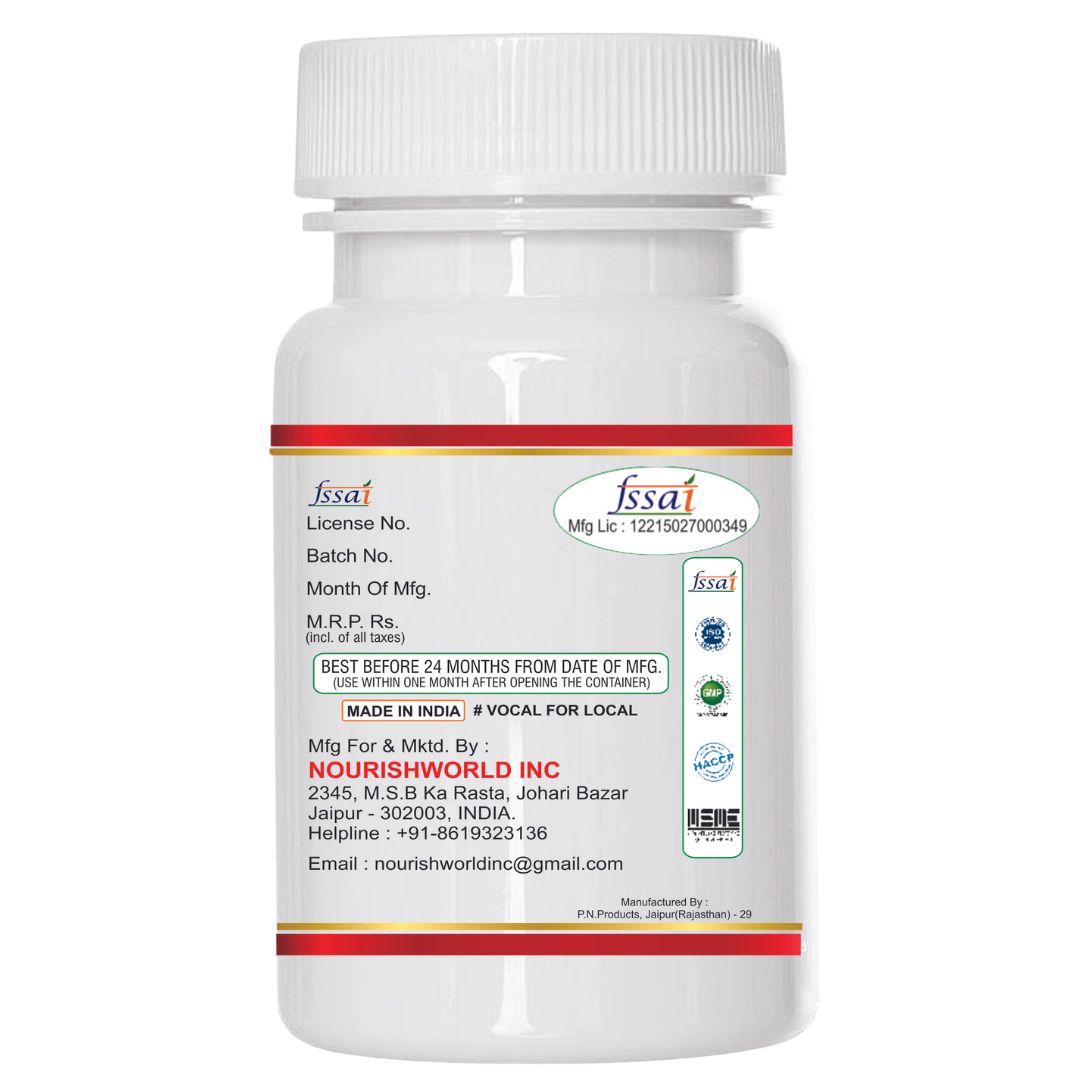 NOURISHWORLD | Hadjod Capsules For Joint Care, Bone Health & Fracture Healing,hadjod tablet,hadjod tablet ayurvedic(Combo Pack)