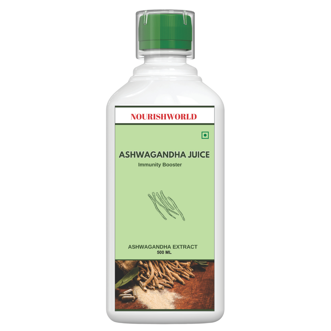 NOURISHWORLD | Ayurvedic Ashwagandha Juice 500ml to Reduce Stress & Anxiety Naturally | Boosts Energy Levels | Sugar Free