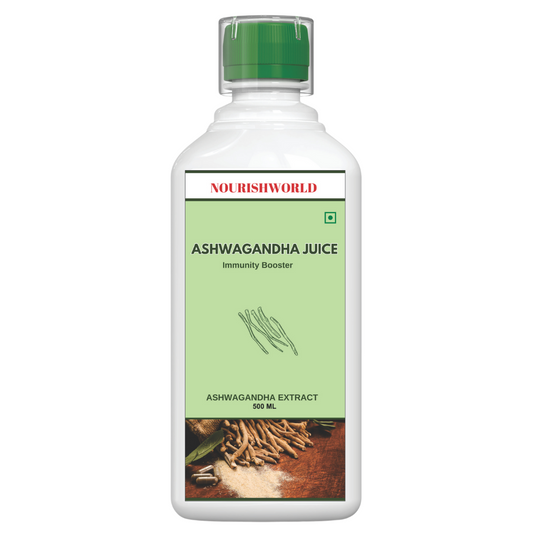NOURISHWORLD | Ayurvedic Ashwagandha Juice 500ml to Reduce Stress & Anxiety Naturally | Boosts Energy Levels | Sugar Free