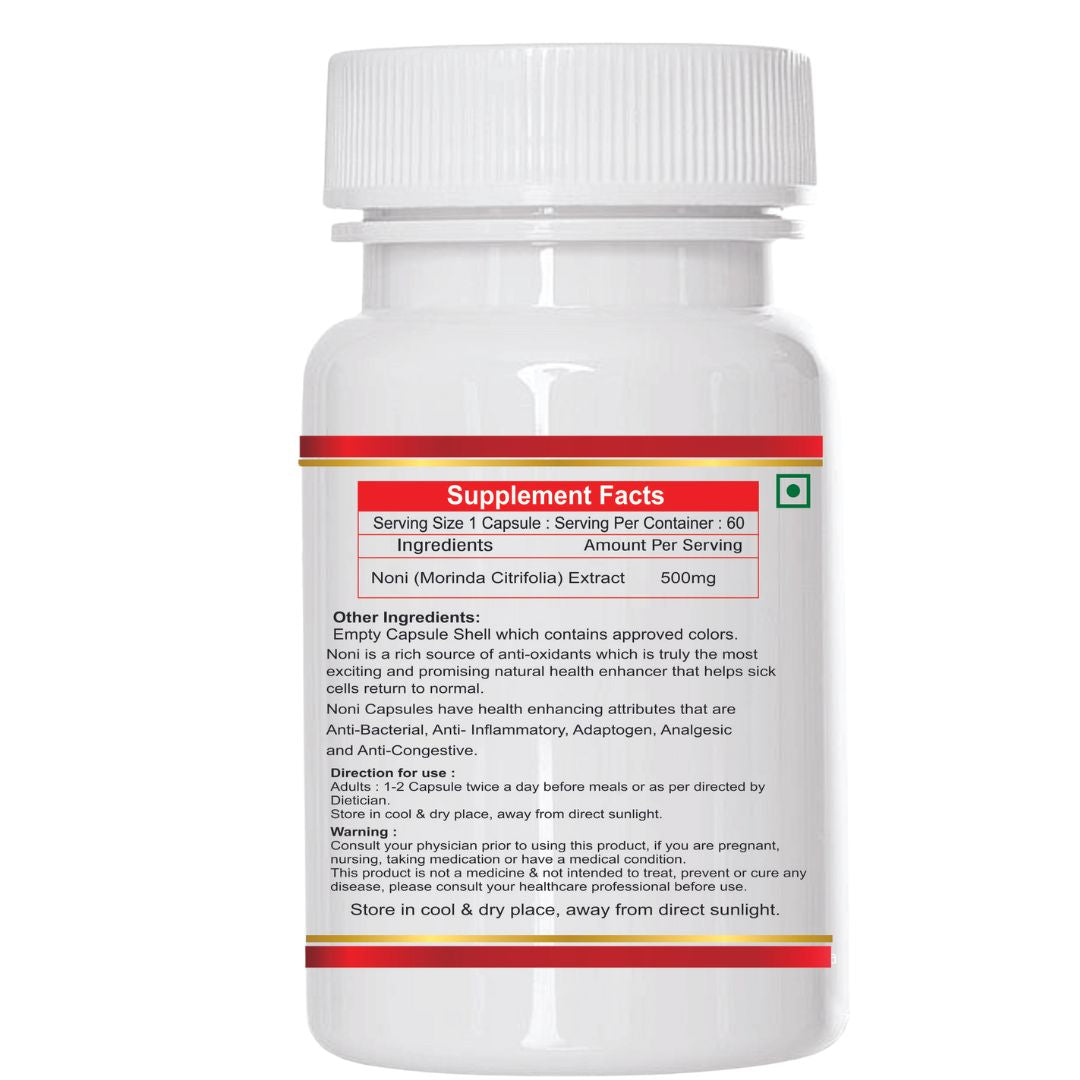 NOURISHWORLD INC | Noni Fruit Capsule Best Immune Booster - Full of Antioxidants - Pure Noni Fruit Capsule 500mg (Combo Pack)