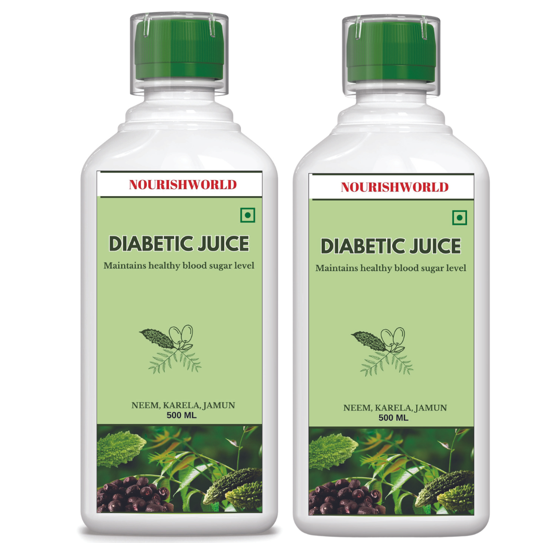 NOURISHWORLD | Diabetic Care Juice - 500 ml |with Neem Karela Jamun (Pack of 2)