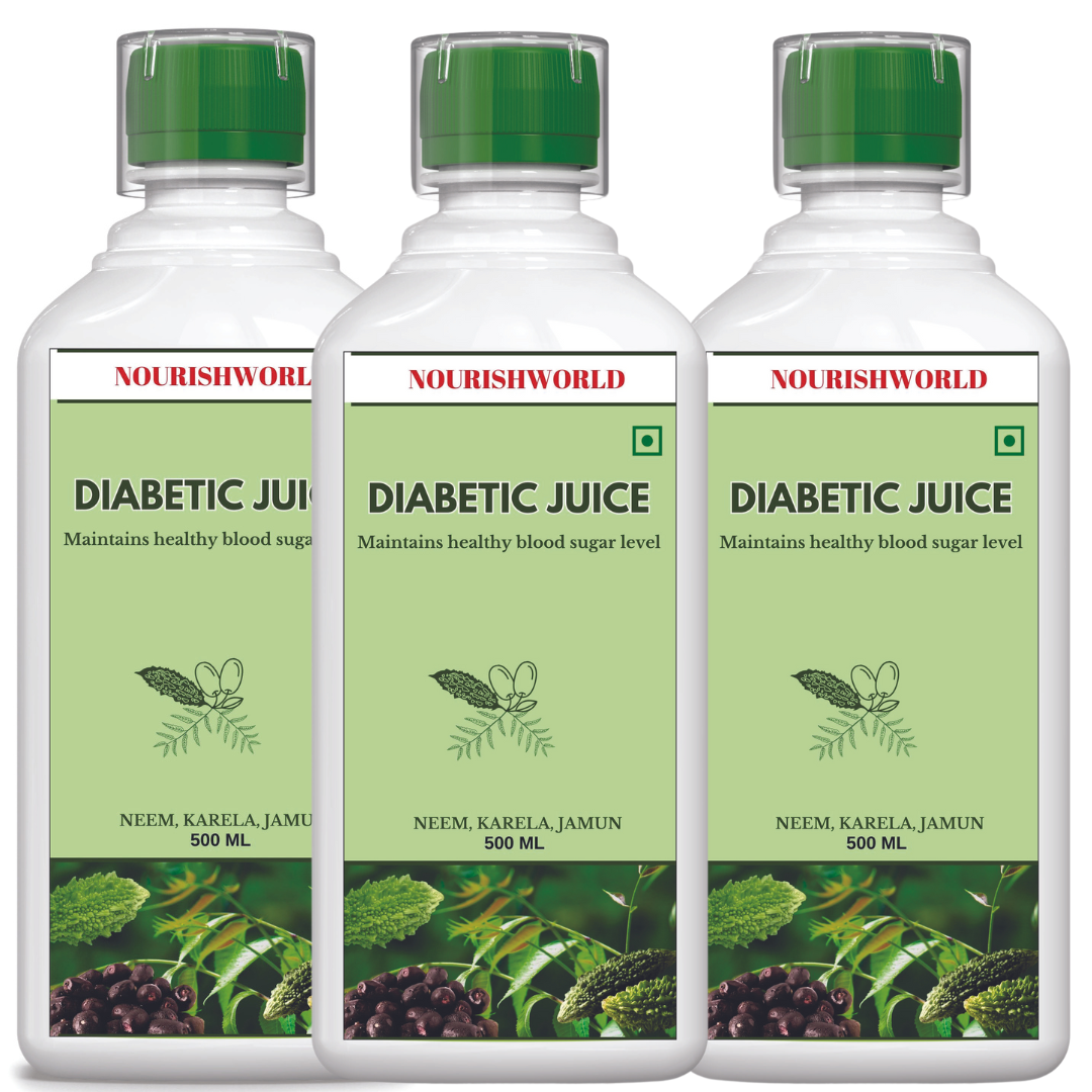 NOURISHWORLD | Diabetic Care Juice - 500 ml |with Neem Karela Jamun (Pack of 3)