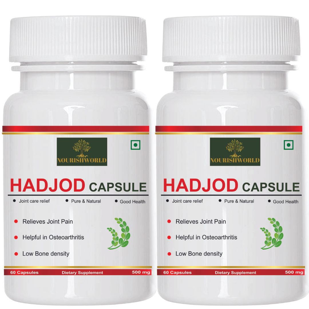 NOURISHWORLD | Hadjod Capsules For Joint Care, Bone Health & Fracture Healing,hadjod tablet,hadjod tablet ayurvedic(Combo Pack)