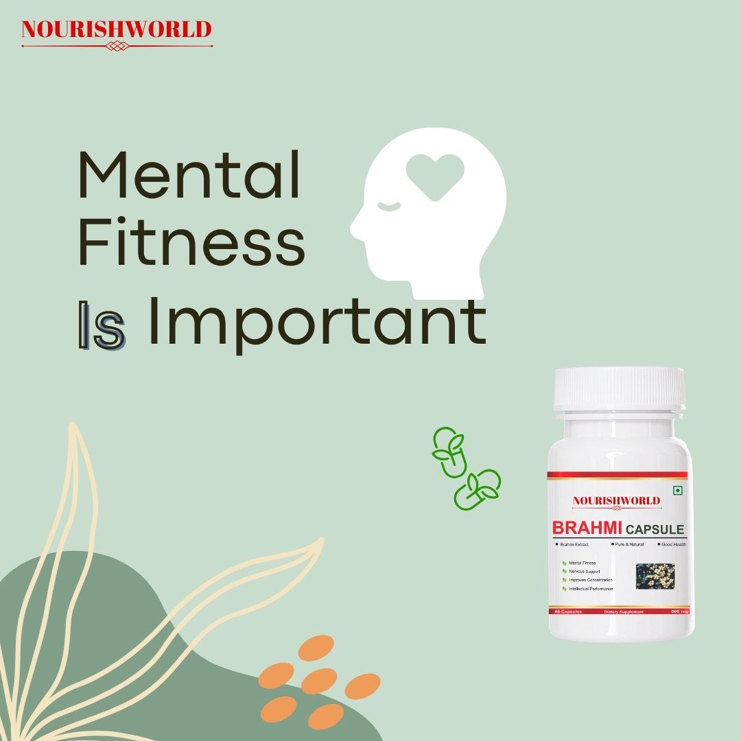NOURISHWORLD | Brahmi Capsules | Pure Herbs for Mind Wellness | Helps Improves Alertness (Combo Pack)