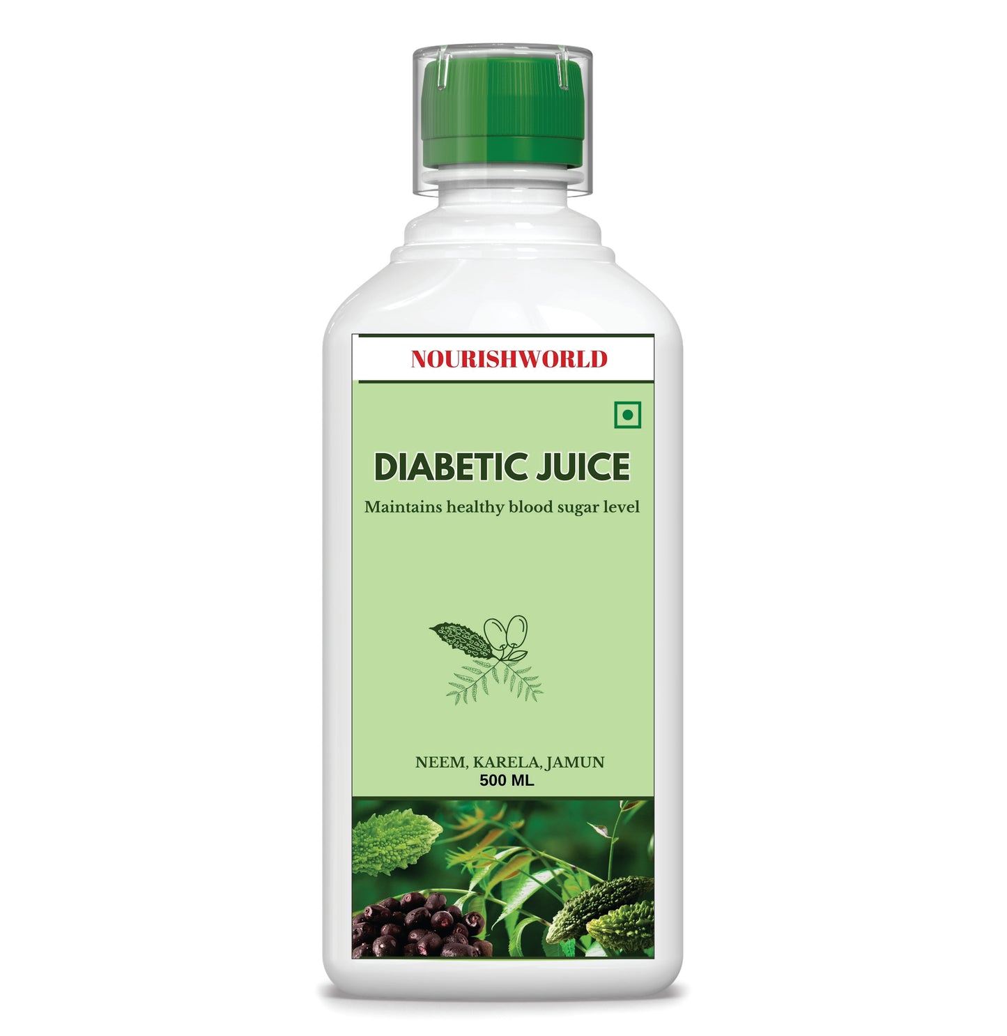 NOURISHWORLD | Diabetic Care Juice - 500 ml |with Neem Karela Jamun