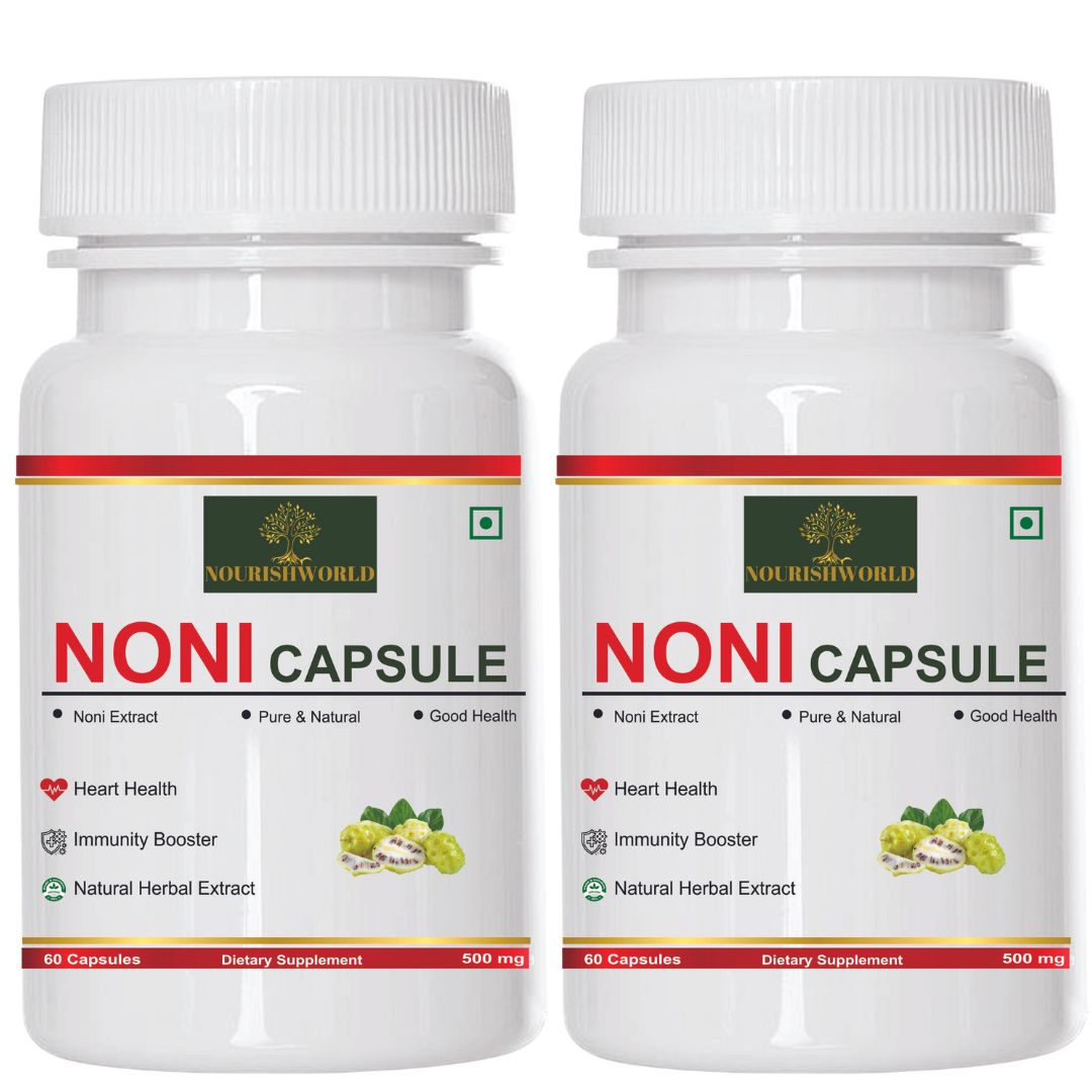 NOURISHWORLD INC | Noni Fruit Capsule Best Immune Booster - Full of Antioxidants - Pure Noni Fruit Capsule 500mg (Combo Pack)
