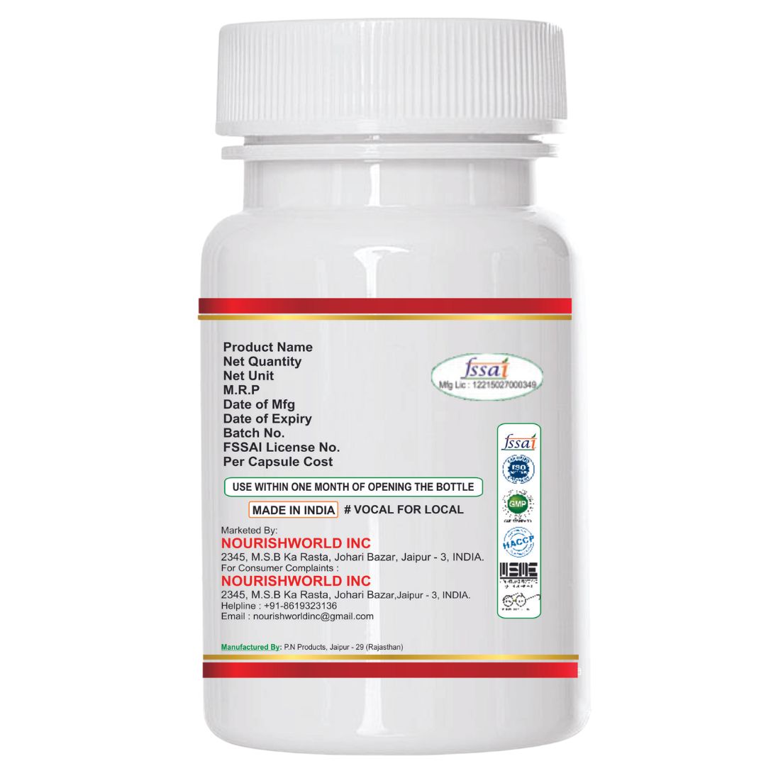 NOURISHWORLD | Aloe Vera Multipurpose Capsules for Skin and Hair Care, Boosts Immunity & Aids Digestion